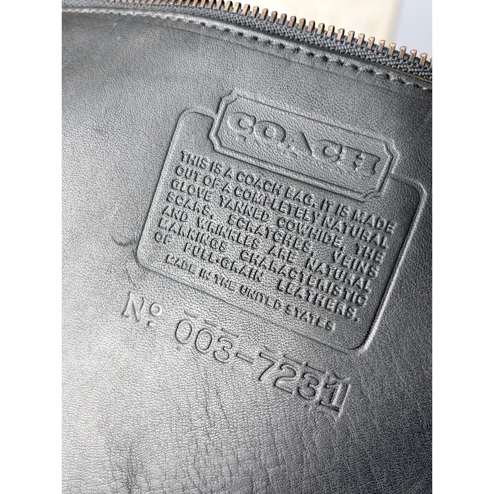 Coach Beekman Briefcase Vintage Black Leather Messenger Bag Made in USA 5231 - Picture 7 of 16